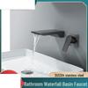 Zhishi Ukryty Ścienny Bateria Umywalkowa Wodospadowa
