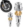 Brass Locking Tire Air Chuck Closed Flow Compressor Air Lock On Chuck Tire Inflator Tool With 1/4 Inch Internal Threaded