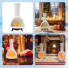 LED Miniature Fireplace Light Luminous Tabletop Fireplace Figurine Desktop Night Light Ornament for Home Holiday Decor