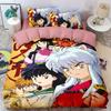 The anime Duvet Cover pillowcase Bedding Children Gift adult Single Double bed Large SizeZip Duvet Cover Inuyasha