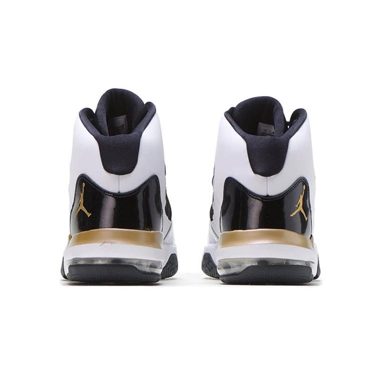 Air Jordan Max Aura para Escuela Primaria 'Golden Knights' (Unisexo) Zapatillas de Baloncesto Blancas / Negras / Doradas Metálicas para Niños CQ9544 100