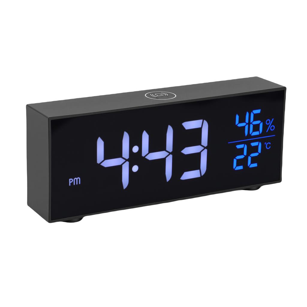Digital Alarm Clock 2.15 Inch LED Display Dual Alarms Adjustable Volume Dimmable 12H 24H Electronic Desk Clock with