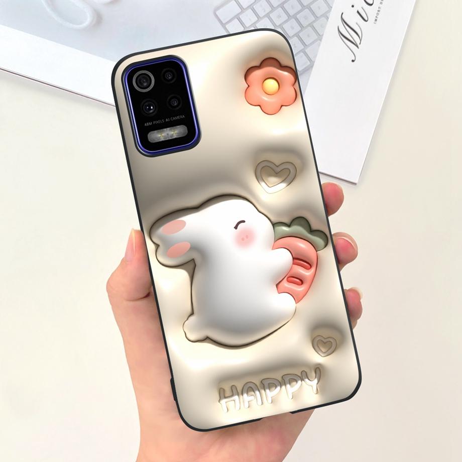 For LG K52 Q52 2020 Phone Case Soft Matte Silicone Capa For LGK52 LGQ52 2020 Funda Goothic Style Cartoon Back Cover Cute Pattern