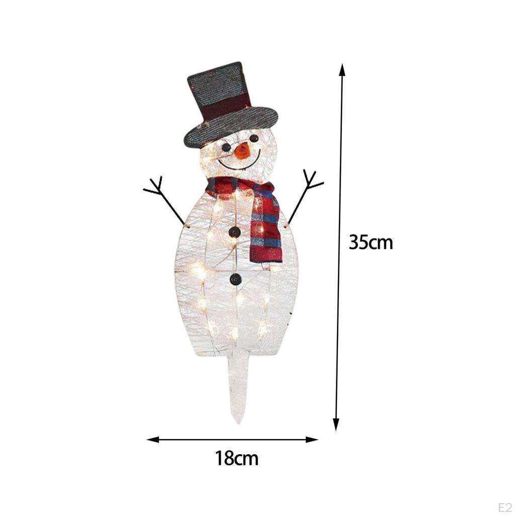 Christmas Snowman Light Lamp Ornament for Holiday Party Lawn Decoration