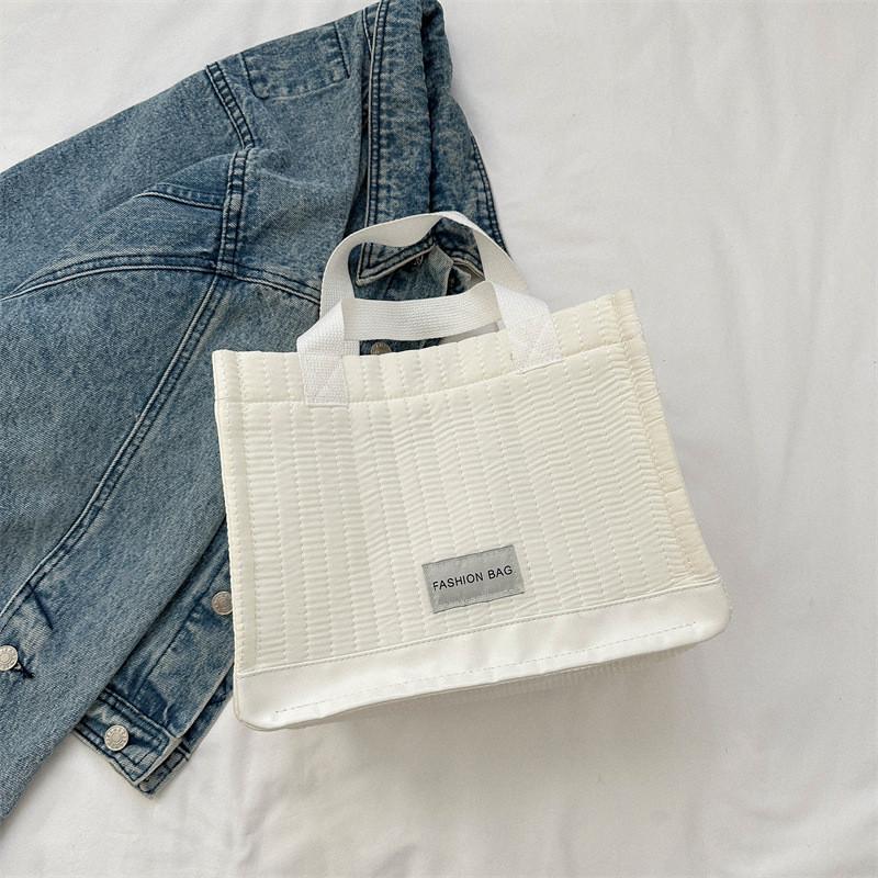 

Chic Black And White Canvas Tote Bag For Women Perfect For Everyday Style And Classes білий