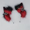 3 Farben Punk Katzenohren Metall Herz Pu-Riemen Tier Bestie Ohren Haarreifen Jk Lolita Cosplay Kopfschmuck Wolf Fuchs Stirnband