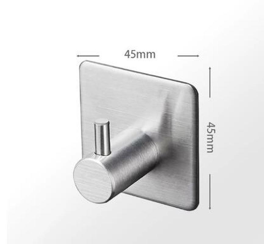 Natural Bamboo Stainless Steel Hook Wall Clothes Bag Headphone Key Hanger Kitchen Bathroom Door Towel Rustproof Shelf  WF