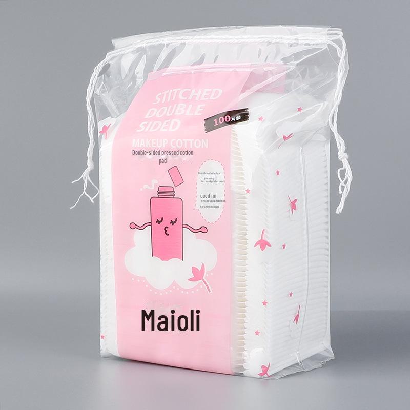 Maioli 100 шт. Плотные двусторонние ватные диски, для глубокого очищения, снятия макияжа. 5*6 белый
