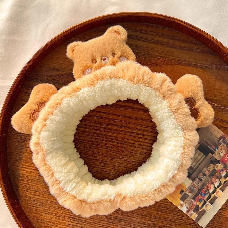2-4pcs New Cartoon Capybara Hair Accessories Hair Bands Women Plush Animal Headband Face Wash Wristband Set Halloween
