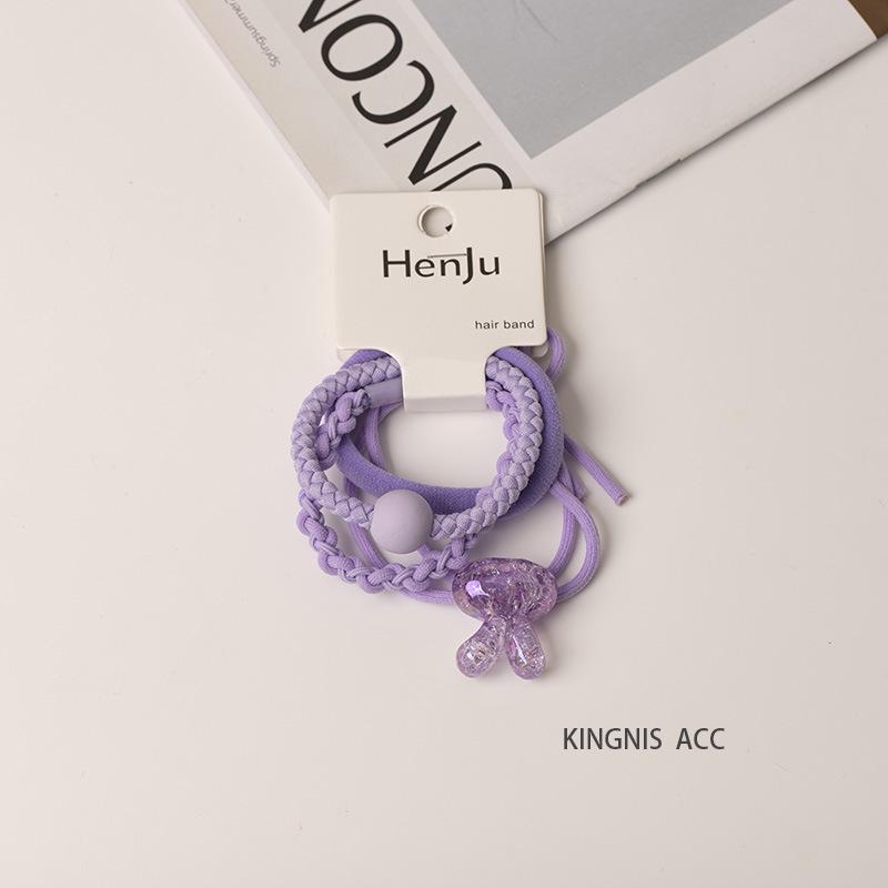 2025 Spring/Summer Crystal Candy Color Floral Spiral Hair Ties - Elegant, Sweet Telephone Cord Hair Accessories for Women