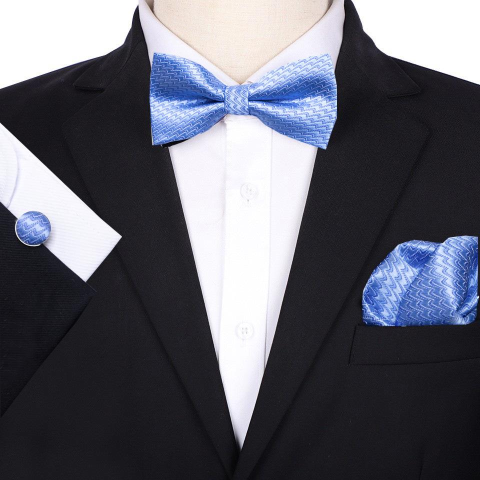 Men'S Groom Wedding Host Solid Color Bow Tie Best Man Suit Korean Version Shirt Bow Tie Wedding Men'S Bow