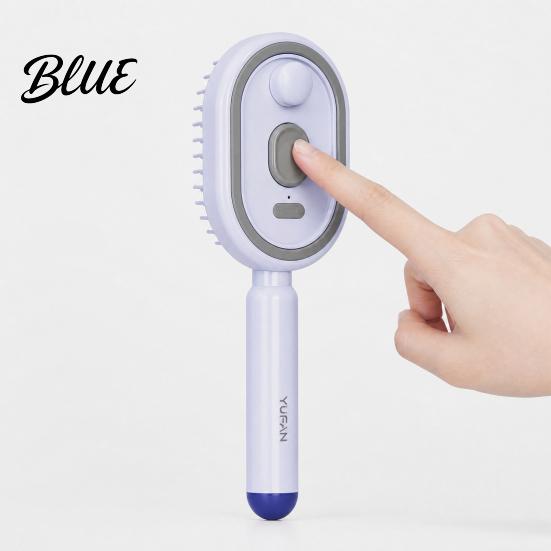 Retractable Steam Comb 1/2Pcs Electric Spray Air Cushion Brush USB Rechargeable Misting Massage 2-In-1 Brush Anti-Frizz Self-Cleaning for Dry Damaged