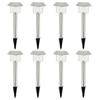 Set of 8 Cold White LED Solar Beacons - ALESIA - - Metal - Outdoor