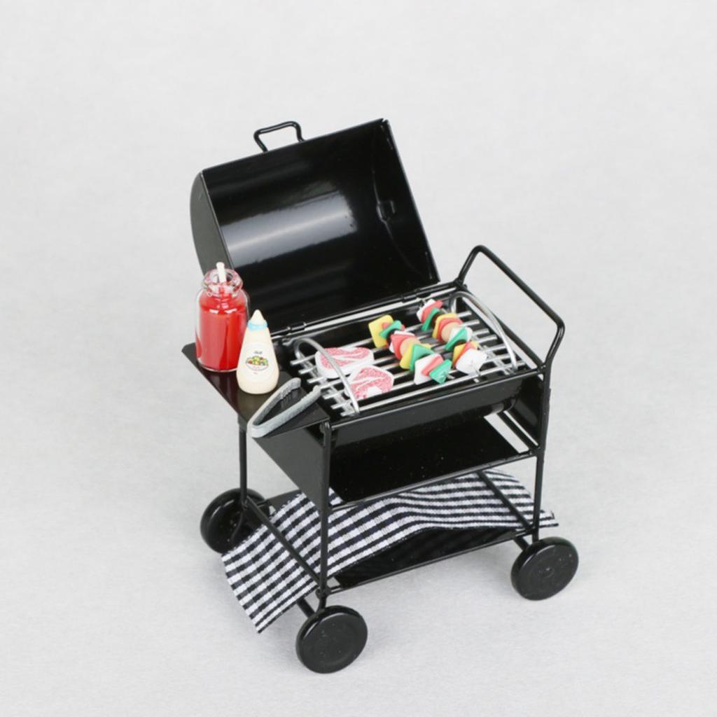 Tiny Iron Grill Miniature For Dollhouses Enthusiasts To Create Outdoor Settings