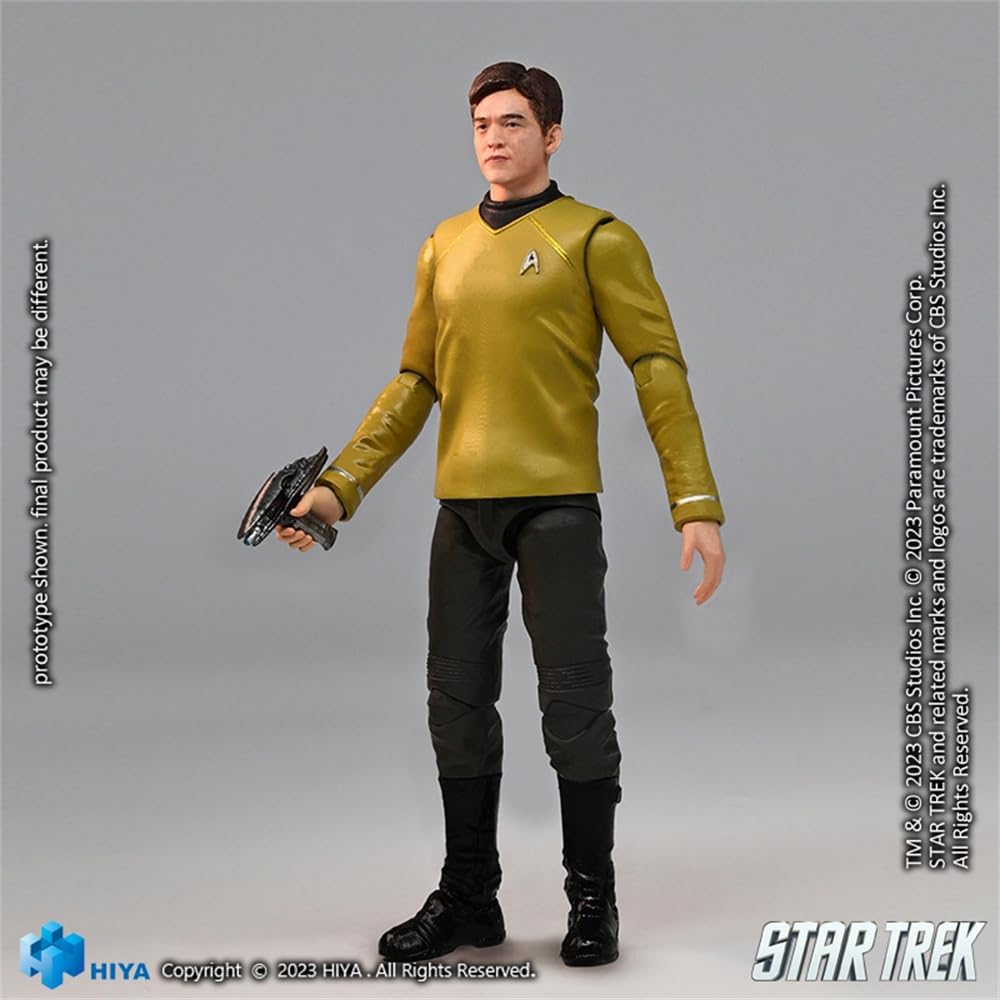 HiPlay HIYA 1/18 Scale EXQUISITE MINI Series Star Trek Sulu EMS0259 Movable Action Figure with Accessories, Full Set