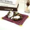 Lovely Plush Kittens Doll Toy Home Decoration Car-Styling Car Ornaments Cute Simulation Sleeping Cats Dashboard Decoration