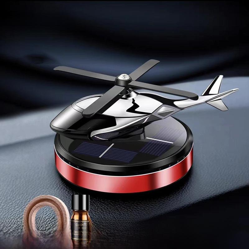 Solární pohon rotující helikoptéry auto Aromaterapie Ornament