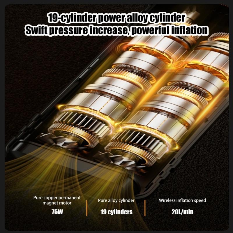Multifunctional Digital Tire Inflator with Flashlight and Pressure Gauege Portable Air Compressor Universal Air Pumps