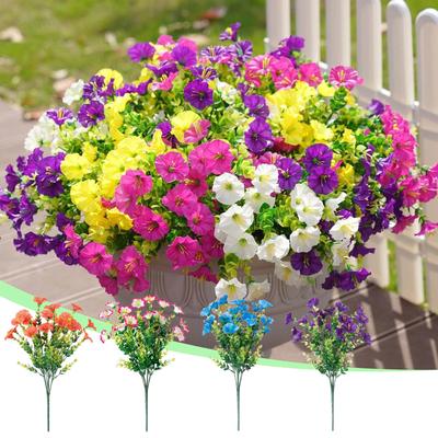 Outdoor Artificial Flowers Fake Plants  Artificial Outdoor Greening Morning Anti-UV Plastic Shrubs Decoration