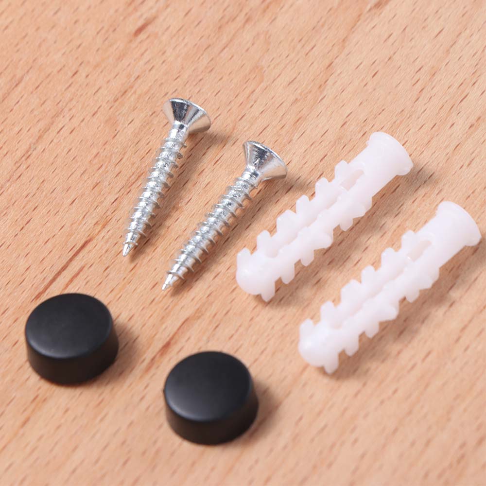 4Pcs with Screws Mop Broom Holder Wall Mounted Brush Broom Hanger Mop Storage Clips Rack Home