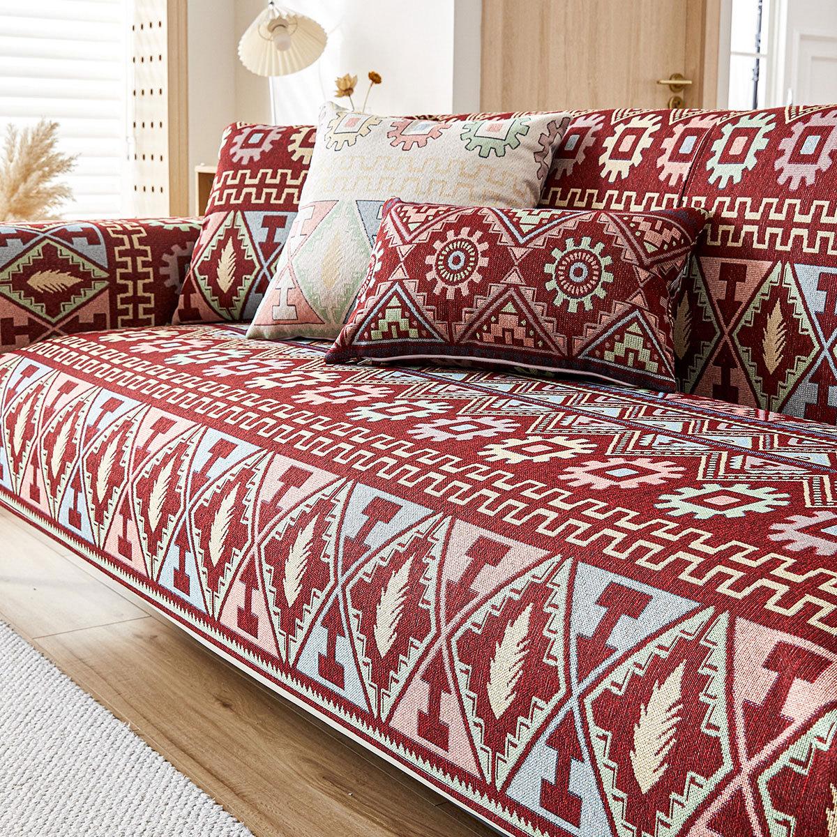 

Sofa Cushion Cotton Four Seasons Universal Non-Slip Pure Cotton Fabric Cushion Simple Modern Leather Sofa Cover Cover Cloth 70x70