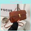 Vintage Stylish Retro Lock Buckle New Simple Casual Urban Minimalist Shoulder Crossbody Handbag