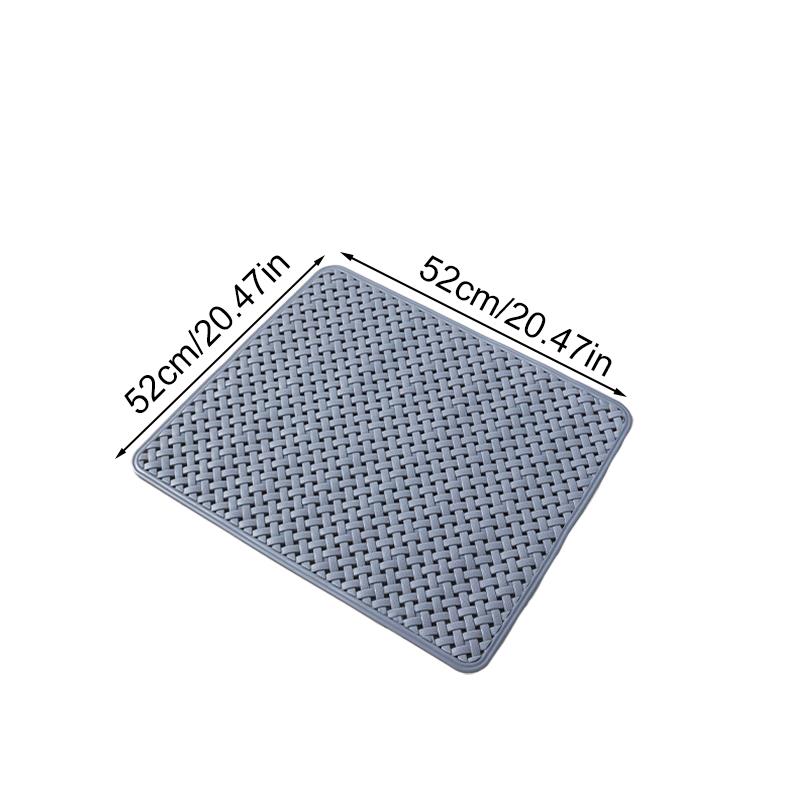 

Ванный противоскользящий коврик на присосках, ПВХ текстура, дренажное отверстие, машинная стирка, прост в уходе 52*52cm глубокий/серый