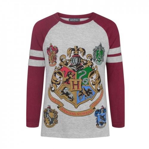 HARRY POTTER Official Girls Hogwarts Raglan T-Shirt
