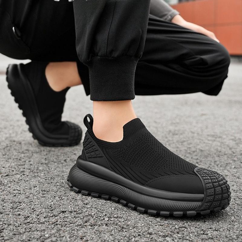 Brand Design Men Platform Casual Shoes Breathable Mesh Shoes Tire Soles Slip-On Sneakers Running Shoes for Male Walking Footwear