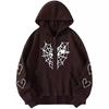 Women S Fall Winter Fleece Hooded Zip Up Cardigan Sweatshirt Spider Web Heart Print