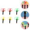 6Pcs Flying Disc Propeller Toys Kids Helicopter Pull String Flying Saucers