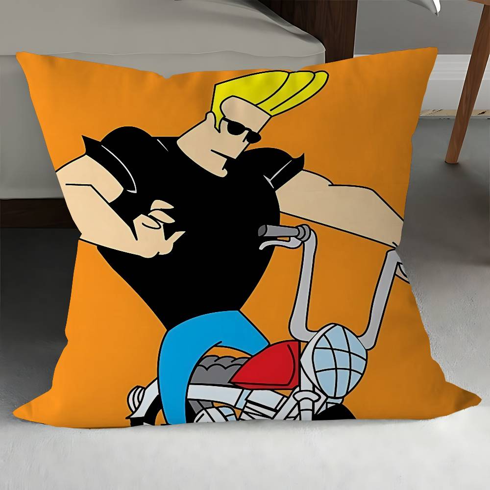 

Cartoon J-Johnny Bravo Cushion Cover Decorative Pillow Sofa Home Decor Case Pillow Cases 12x12Inch