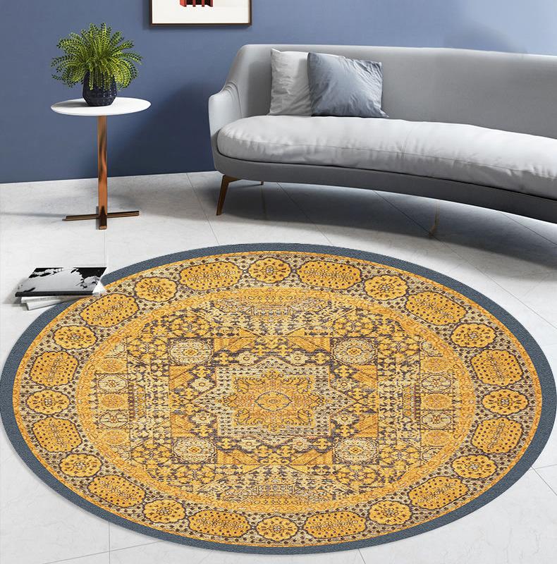 Round Carpet Nordic Bedroom Bedside Carpet Floor Mat Ethnic Style