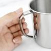 Cup Portable 304 Extra Thick Stainless Steel with Lid Drink Mug for Home Commercial Use L 11x13.5cm   4.3x5.3in