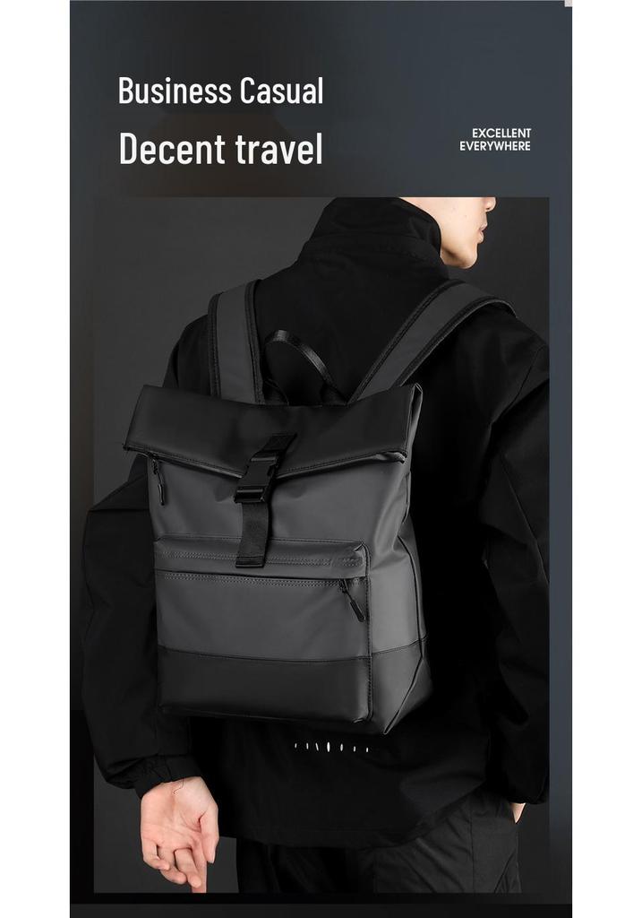 Trendy Waterproof Double Shoulder Backpack - Fashionable, Versatile, Large Capacity for Laptops