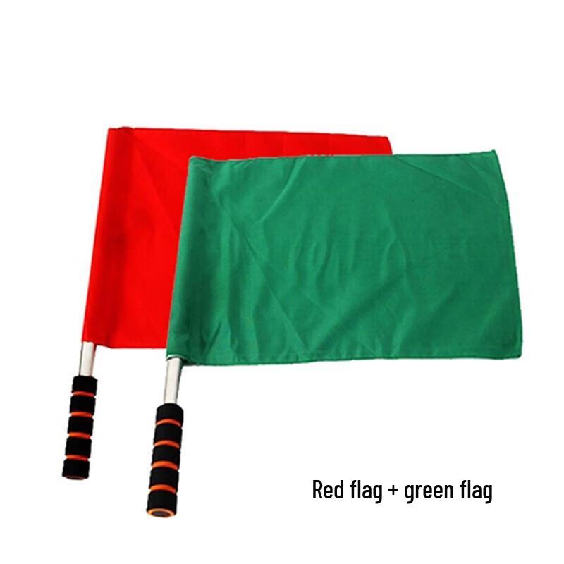 Red and Green Railway Command Flag Set Standard