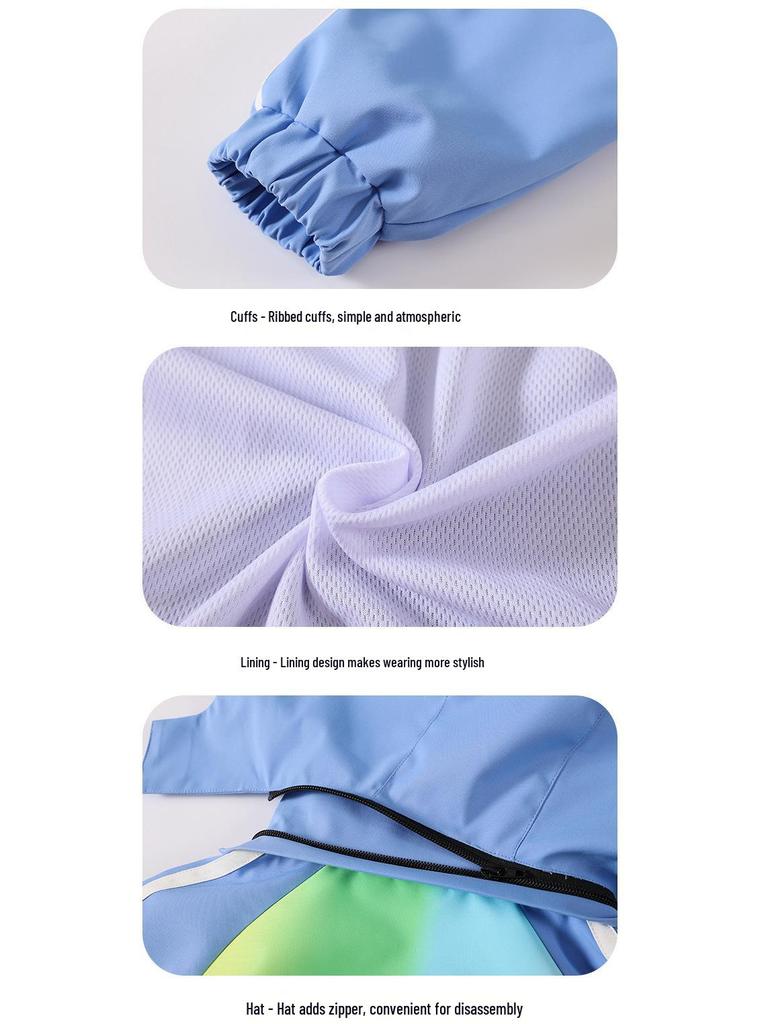Rainbow Three-Piece Windbreaker Sports Suit for Kids - Autumn/Winter School & Kindergarten Uniform
