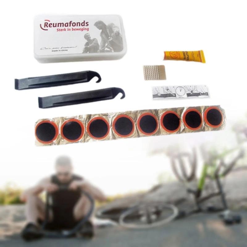 Bicycle Tire Puncture Repair Kit for Cycling Enthusiasts with Storage Box