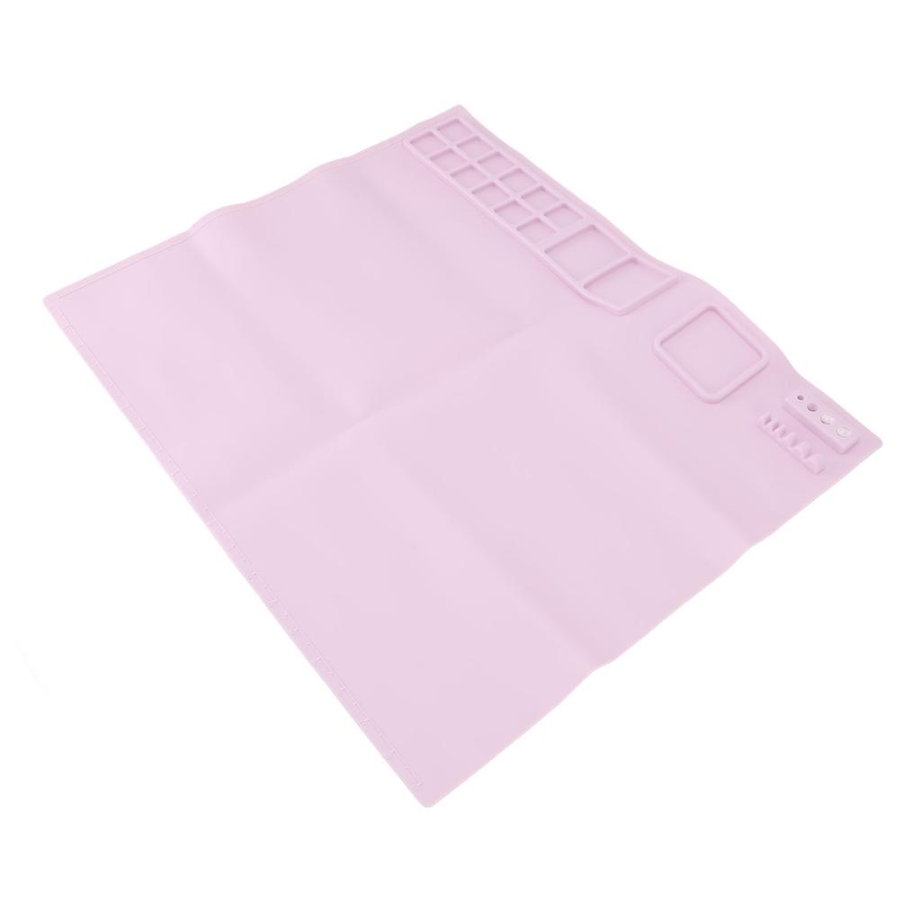 Silicone Painting Mat 51x42.6cm Roseate Flexible Reusable Silicone Art Mat with Palette for Drawing 