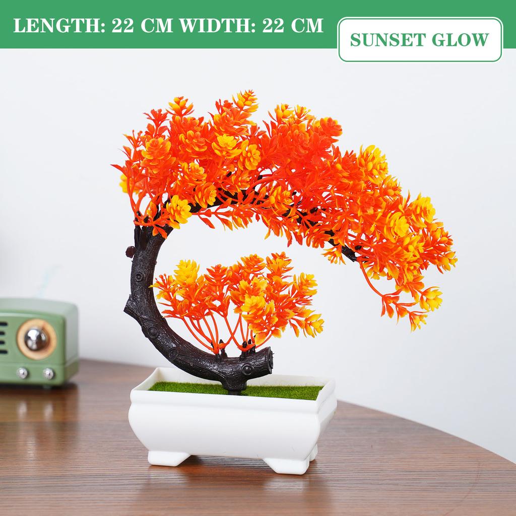 Künstliche Pflanzen Bonsai Kleiner Baum Topf Kunstpflanze Blumen Topfpflanzen Ornamente für Zuhause Zimmer Hotel Garten Tisch Offizielle Dekoration