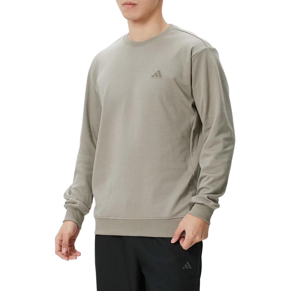 adidas Felpa TH MH Girocollo Pullover Colore Unico Manica Lunga Felpa da Uomo KR2505