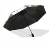 1pc Floral Pattern Automatic Opening/Closing Umbrella with Operation & Windproof Canopy - Folding Design, Holiday Gift Yy260225165