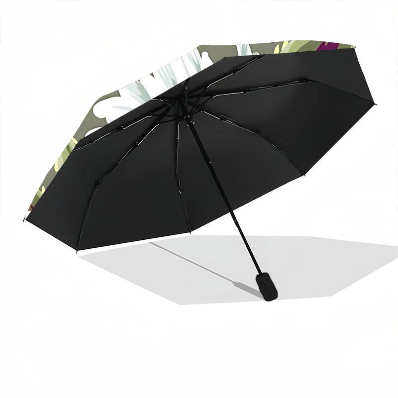 1pc Floral Pattern Automatic Opening/Closing Umbrella with Operation & Windproof Canopy - Folding Design, Holiday Gift Yy260225165