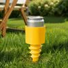 Screw-in Type Beverage Drink Rack Easy To Use Beach Cup Holder Durable Spiral Cans Stand  Beach