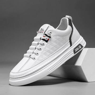 Scarpe Casual da Uomo con Zeppa alla Moda in Pelle Leggere Slip on Scarpe da Uomo da Skate Bianche Sneakers Comode da Tennis per Sport all'Aperto