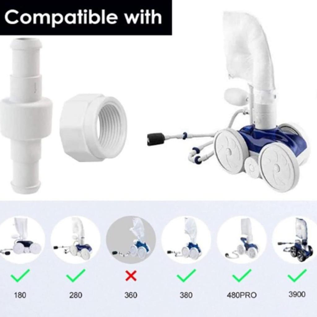 5pack Swimming Pool Cleaner Hose Swivel D20 and Hose Nut D15 Combo Kit Replacement For Polaris 280 380 180 480Pro Pool Cleaners