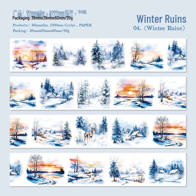 Yan Ji Four Seasons Scenery Washi Tape Collection - 4 Designs