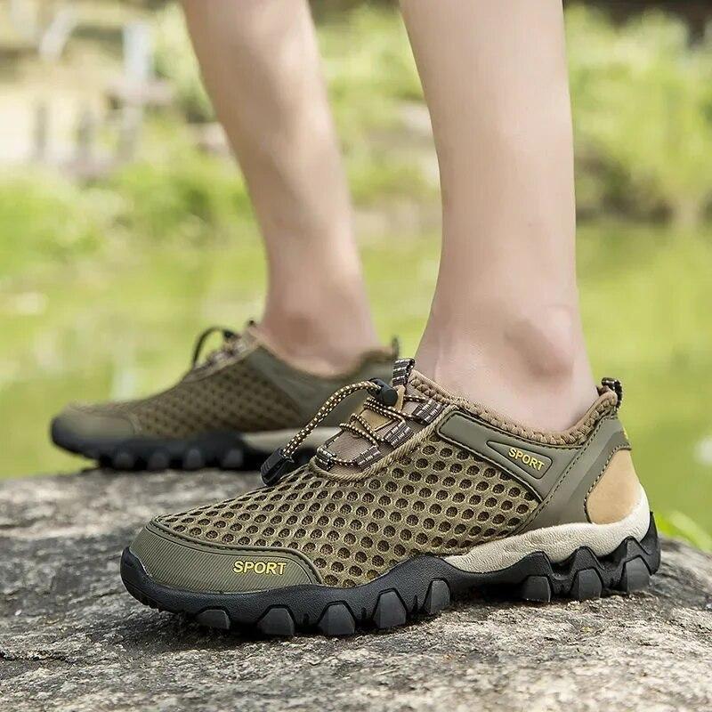 Breathable Sneakers Men Shoes  Fashion Shoes For Men Climbing Hiking Shoes Men Outdoor Beach Wading Tenis Barefoot Sneakers