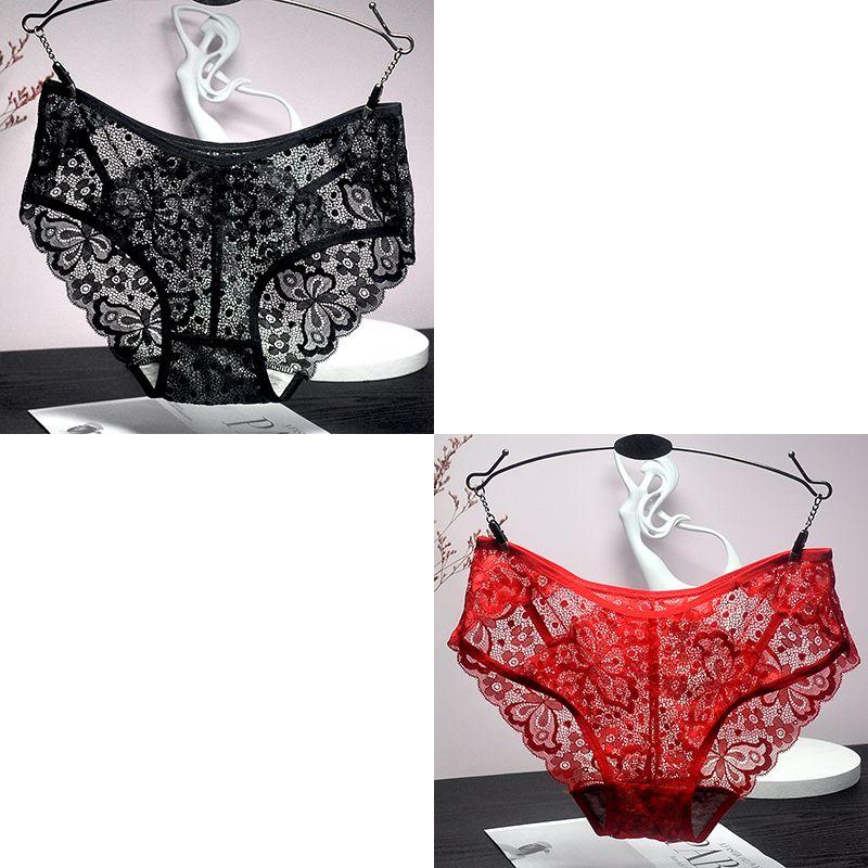 2 stücke Warme Sexy Spitzenhöschen Nahtlose Unterwäsche Neue Dessous für Frau Solide Weiche Slips Weibliche Underpanties