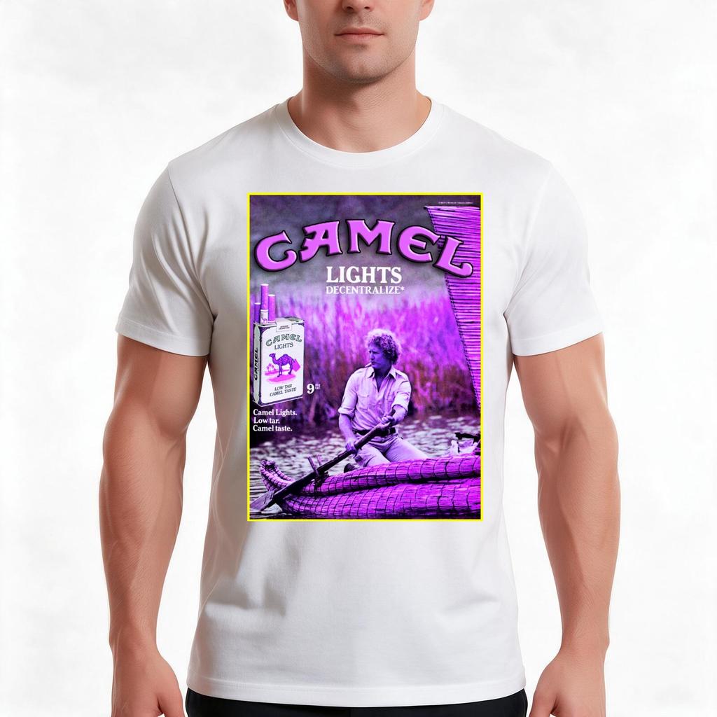 Camel Vintage Promo Chopped And Screwed Tshirt Summer Casual Cotton Tee Oversized Streetwear Tops Vintage Graphic Print